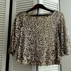 Sequin gold blouse. Beautiful.
